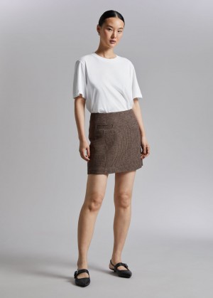 & Other Stories A-Line Mini Skirt Marroni | NOS-SN114180