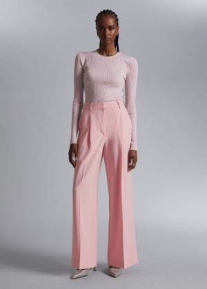 & Other Stories A Pieghe Trousers Rosa Chiaro | NOS-SN114332