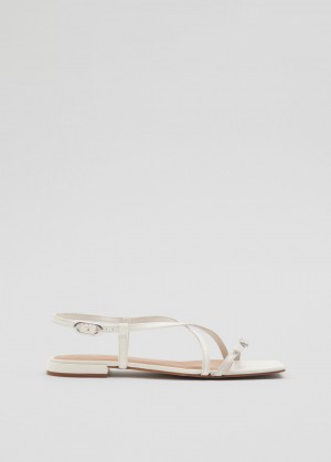 & Other Stories Buckled Cinturino Basse Sandals Crema | NOS-SN114497