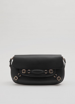 & Other Stories Buckled Pelle Shoulder Bag Nere | NOS-SN114520