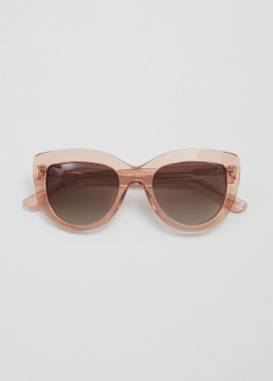 & Other Stories Cat-Eye Acetate Sunglasses Rosa Chiaro | NOS-SN114585