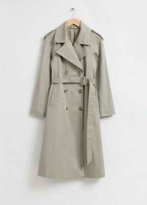 & Other Stories Classiche Relaxed Trench Coat Khaki | NOS-SN113736