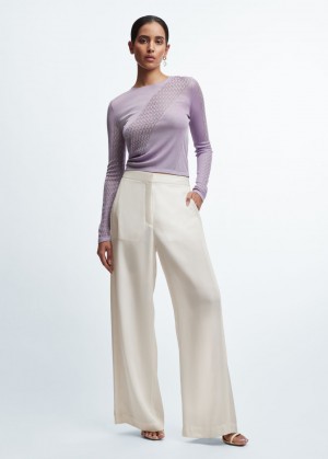 & Other Stories Contrast-Panel Knit Top Viola | NOS-SN113658