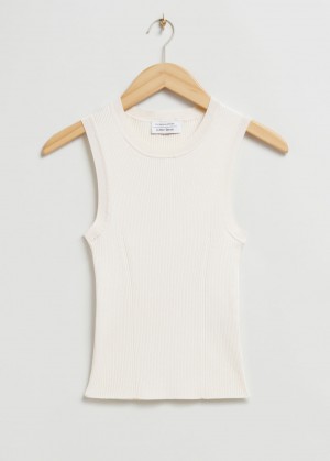 & Other Stories Costine Knit Tank Top Bianche | NOS-SN113454