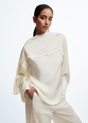 & Other Stories Cowl Neck Shirt Crema | NOS-SN113872