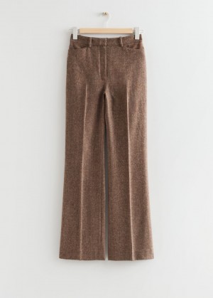 & Other Stories Dritto Tailored Trousers Beige | NOS-SN114256