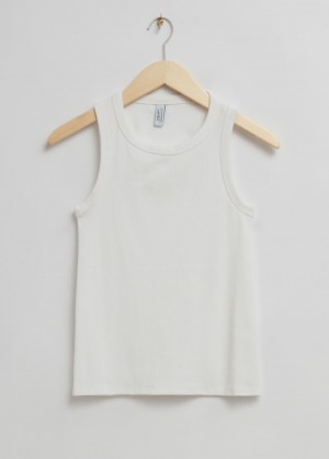 & Other Stories Fitted Tank Top Bianche | NOS-SN114079