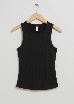 & Other Stories Fitted Tank Top Nere | NOS-SN113997