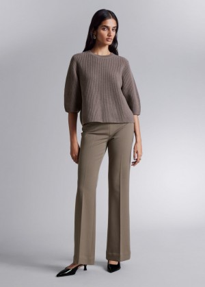 & Other Stories Flared Trousers Marroni | NOS-SN114320