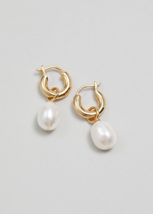 & Other Stories Freshwater Pearl Hoops Oro | NOS-SN114680