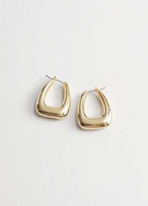 & Other Stories Grosso Oval Hoop Earrings Oro | NOS-SN114670