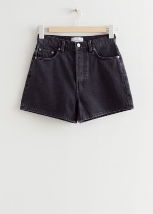 & Other Stories High-Vita Denim Shorts Nere | NOS-SN114218