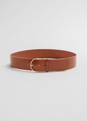 & Other Stories High-Vita Pelle Belt Marroni | NOS-SN114618