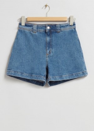 & Other Stories High Vita Denim Shorts Blu Chiaro | NOS-SN114357