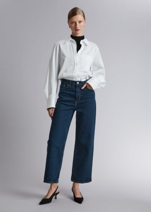 & Other Stories Larghe Cropped Jeans Blu | NOS-SN114217