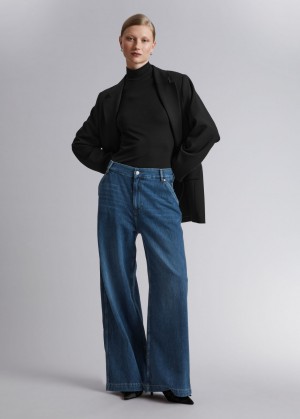 & Other Stories Larghe Low-Vita Jeans Blu | NOS-SN114237