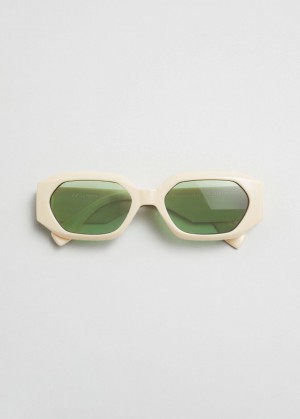 & Other Stories Le Specs Slaptrash Sunglasses Bianche | NOS-SN114601