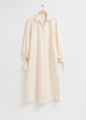 & Other Stories Oversized Airy Shirt Vestito Bianche | NOS-SN113404