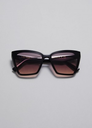 & Other Stories Oversized Cat-Eye Sunglasses Nere | NOS-SN114599