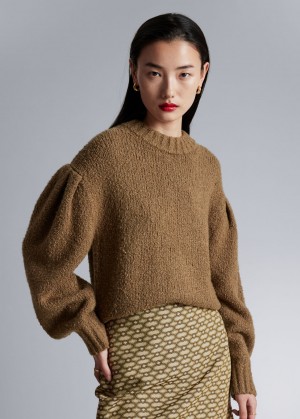 & Other Stories Oversized Knit Maglia Beige | NOS-SN113458