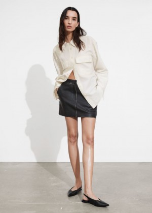 & Other Stories Oversized Utility Shirt Bianche | NOS-SN113932