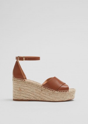 & Other Stories Pelle Espadrillas Sandals Marroni | NOS-SN114507