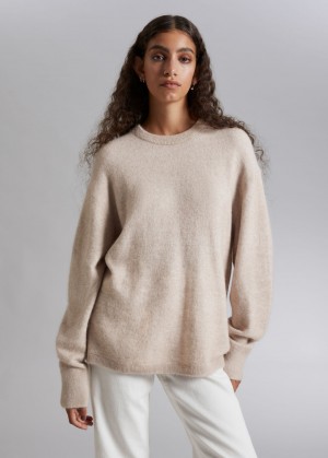 & Other Stories Relaxed Alpaca Knit Maglia Marroni | NOS-SN113597