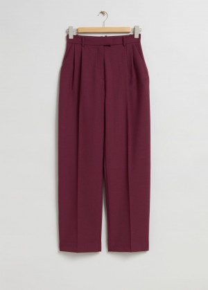 & Other Stories Relaxed Tailored Trousers Viola | NOS-SN114287