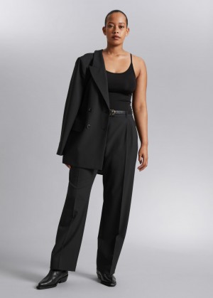 & Other Stories Relaxed Tailored Trousers Nere | NOS-SN114299