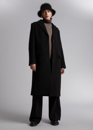 & Other Stories Single-Breasted Coat Nere | NOS-SN113762