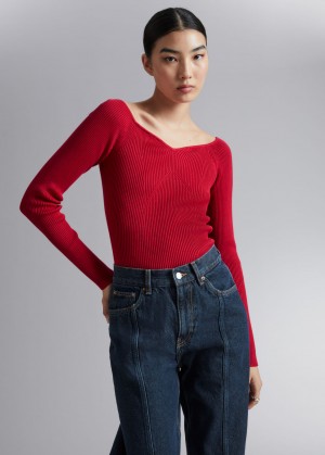 & Other Stories Slim Off-Shoulder Top Rosse | NOS-SN113500