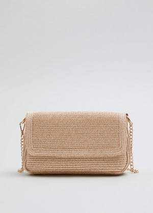 & Other Stories Straw Flap Bag Beige | NOS-SN114519