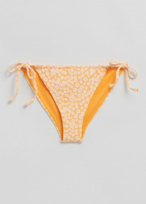 & Other Stories Textured Bikini Tie Briefs Lemon | NOS-SN114752