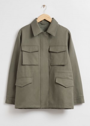 & Other Stories Utility Jacket Khaki | NOS-SN113737