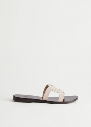 & Other Stories Woven Pelle Sandals Crema | NOS-SN114476