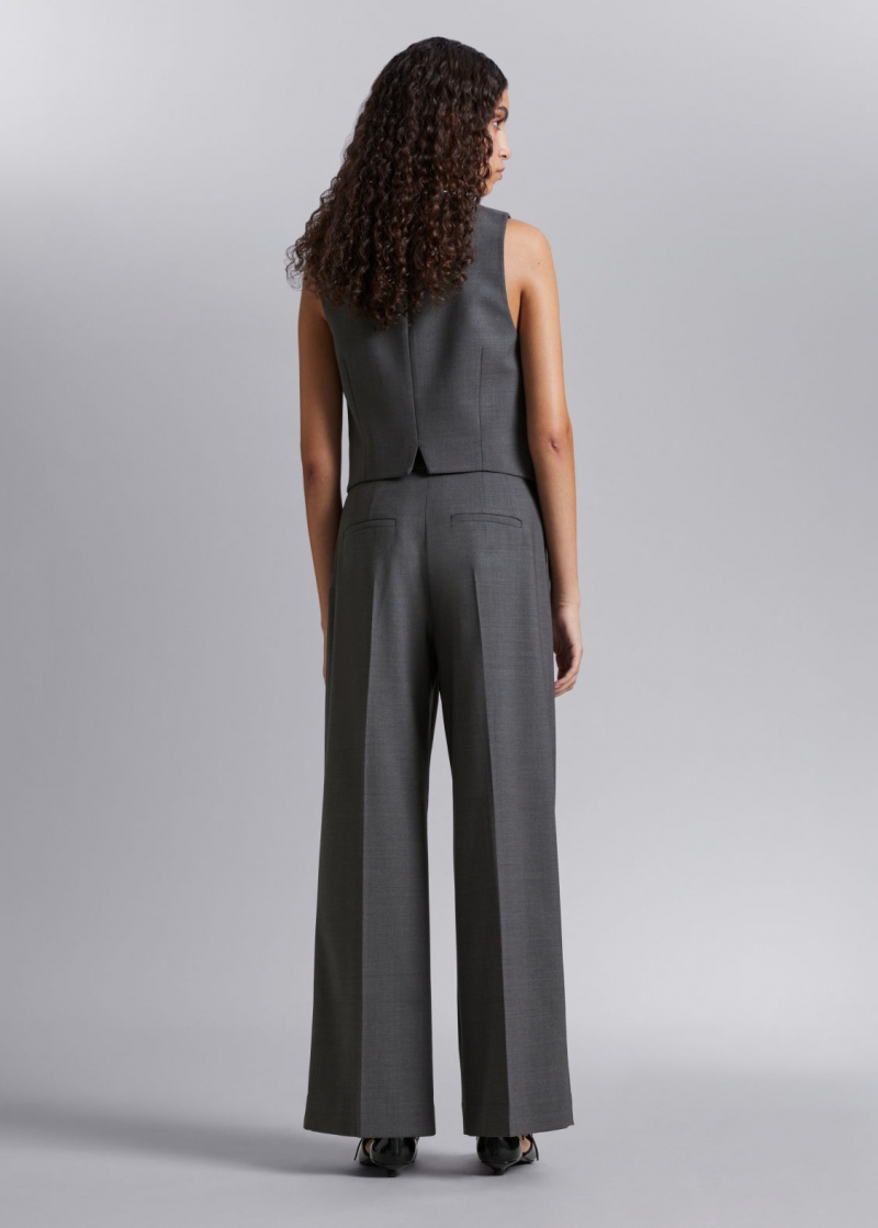 & Other Stories A Pieghe Trousers Grigie | NOS-SN114342