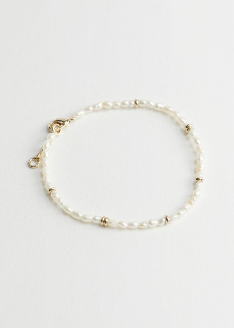 & Other Stories Beaded Pearl Bracelet Oro | NOS-SN114717