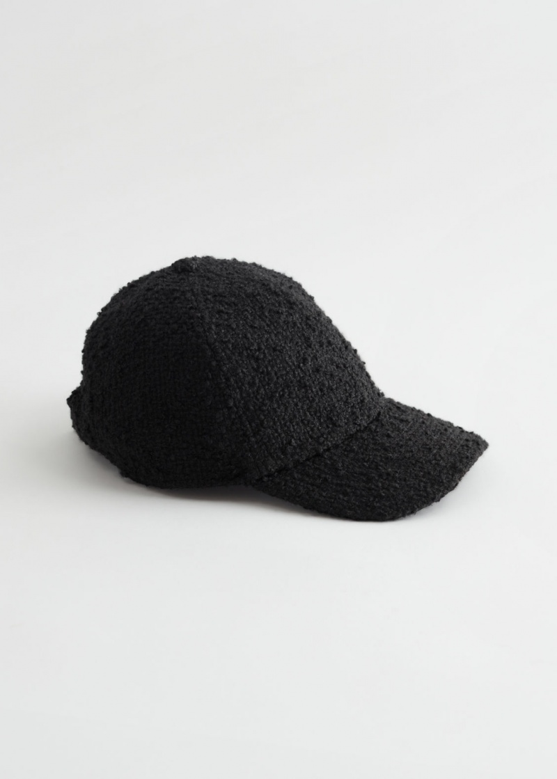 & Other Stories Boucle Baseball Cap Nere | NOS-SN114629