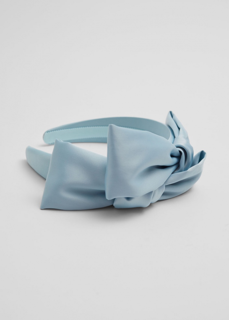 & Other Stories Bow Alice Headband Blu Chiaro | NOS-SN114660