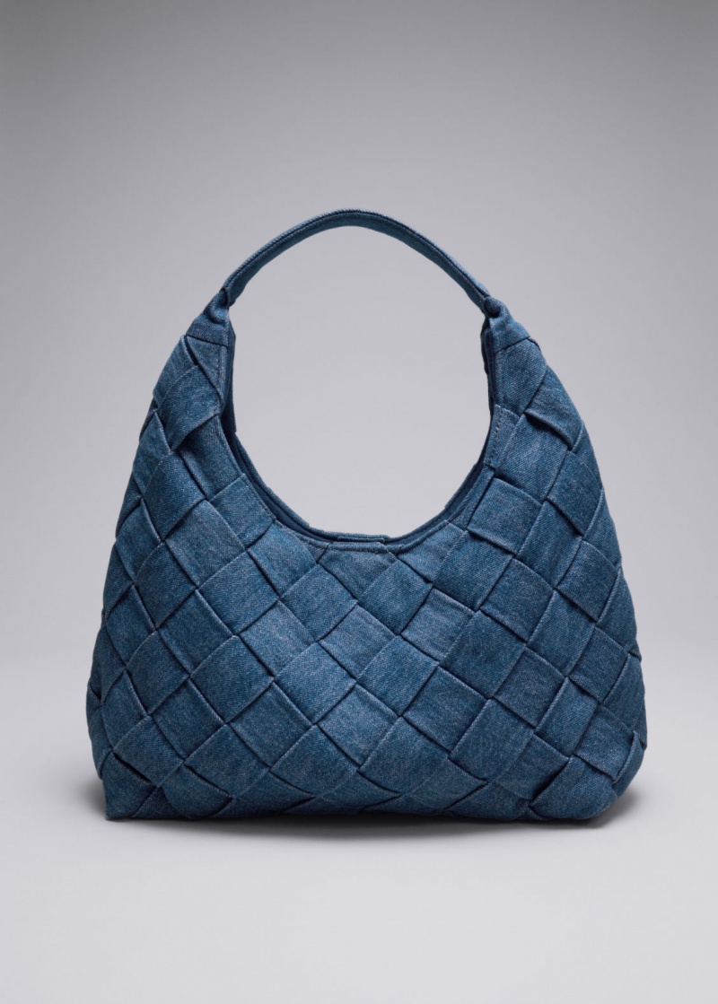 & Other Stories Braided Denim Tote Blu | NOS-SN114557