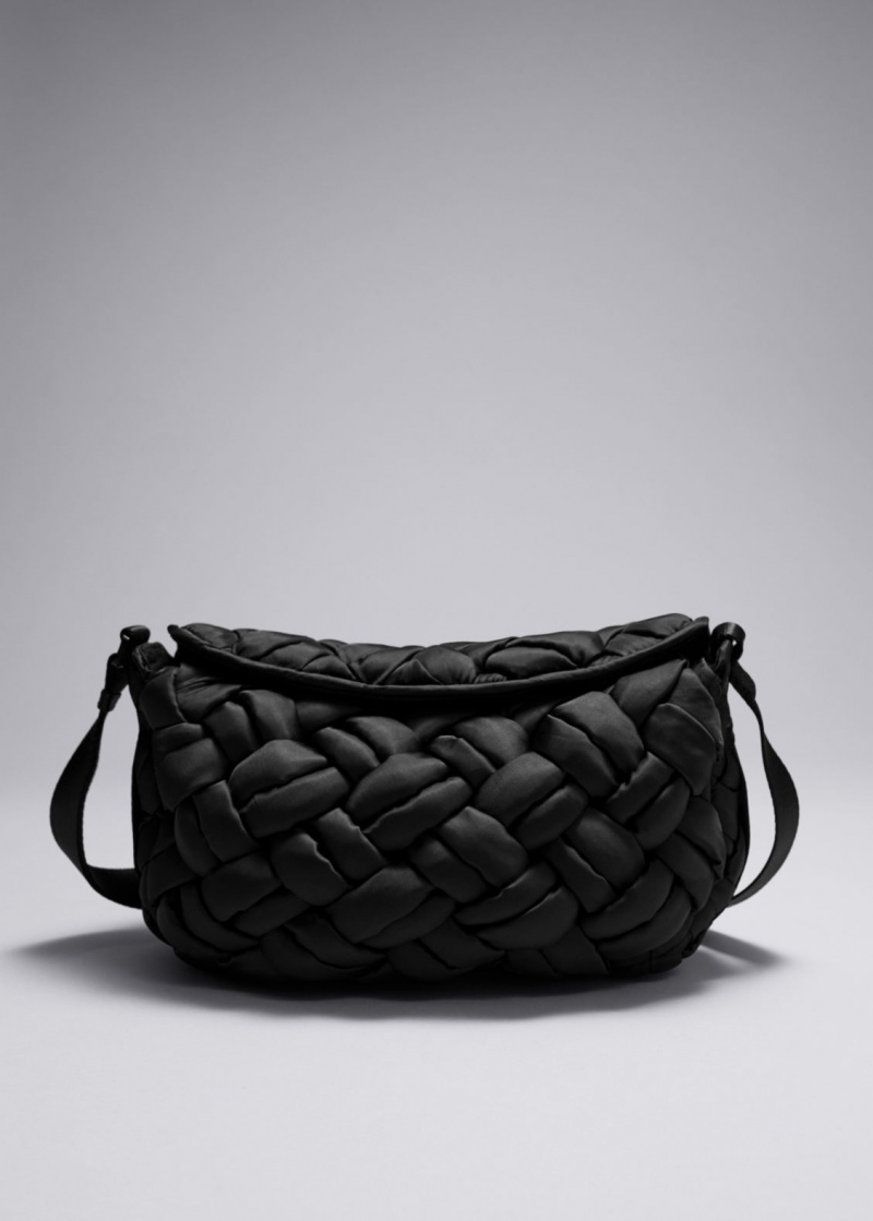 & Other Stories Braided Nylon Shoulder Bag Nere | NOS-SN114546