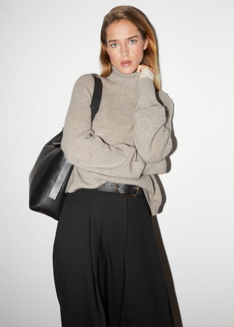 & Other Stories Cashmere Turtleneck Maglia Beige | NOS-SN113581