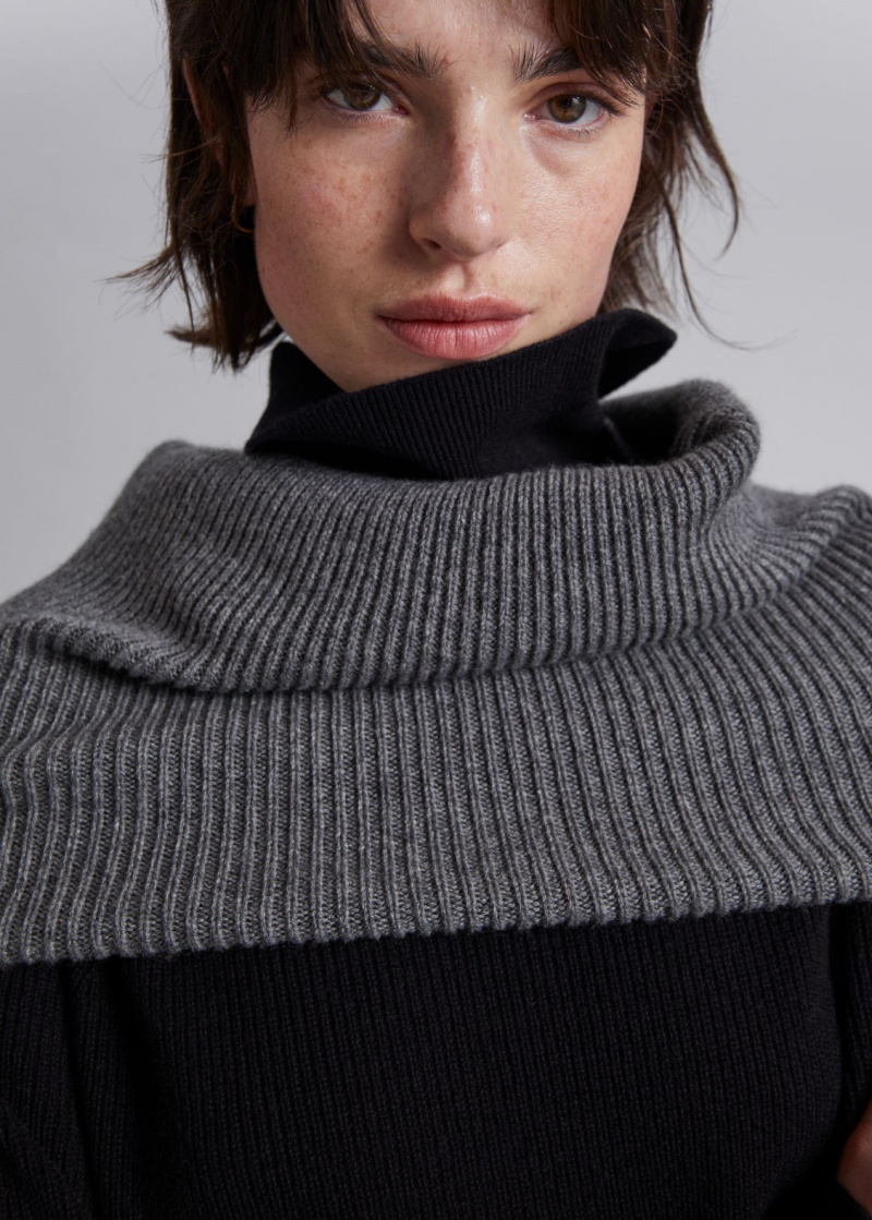 & Other Stories Cashmere Turtleneck Maglia Nere | NOS-SN113589