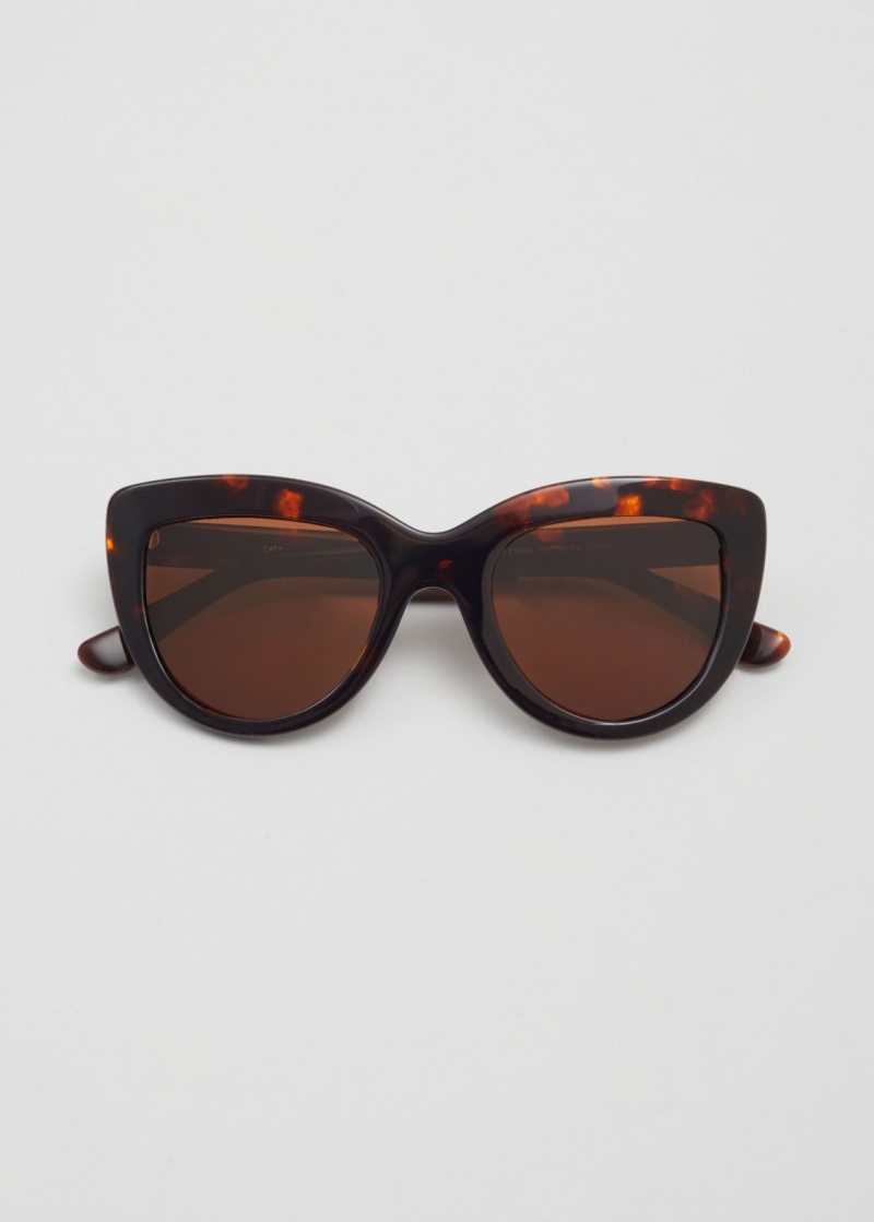 & Other Stories Cat-Eye Acetate Sunglasses Marroni | NOS-SN114582