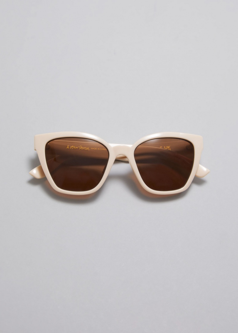 & Other Stories Cat Eye Sunglasses Crema | NOS-SN114604