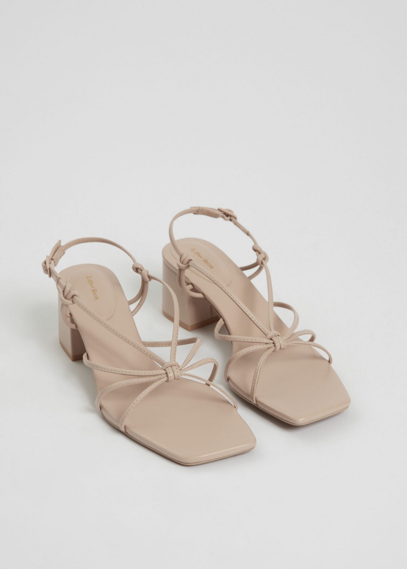 & Other Stories Cinturino Knotted Pelle Sandals Beige | NOS-SN114463