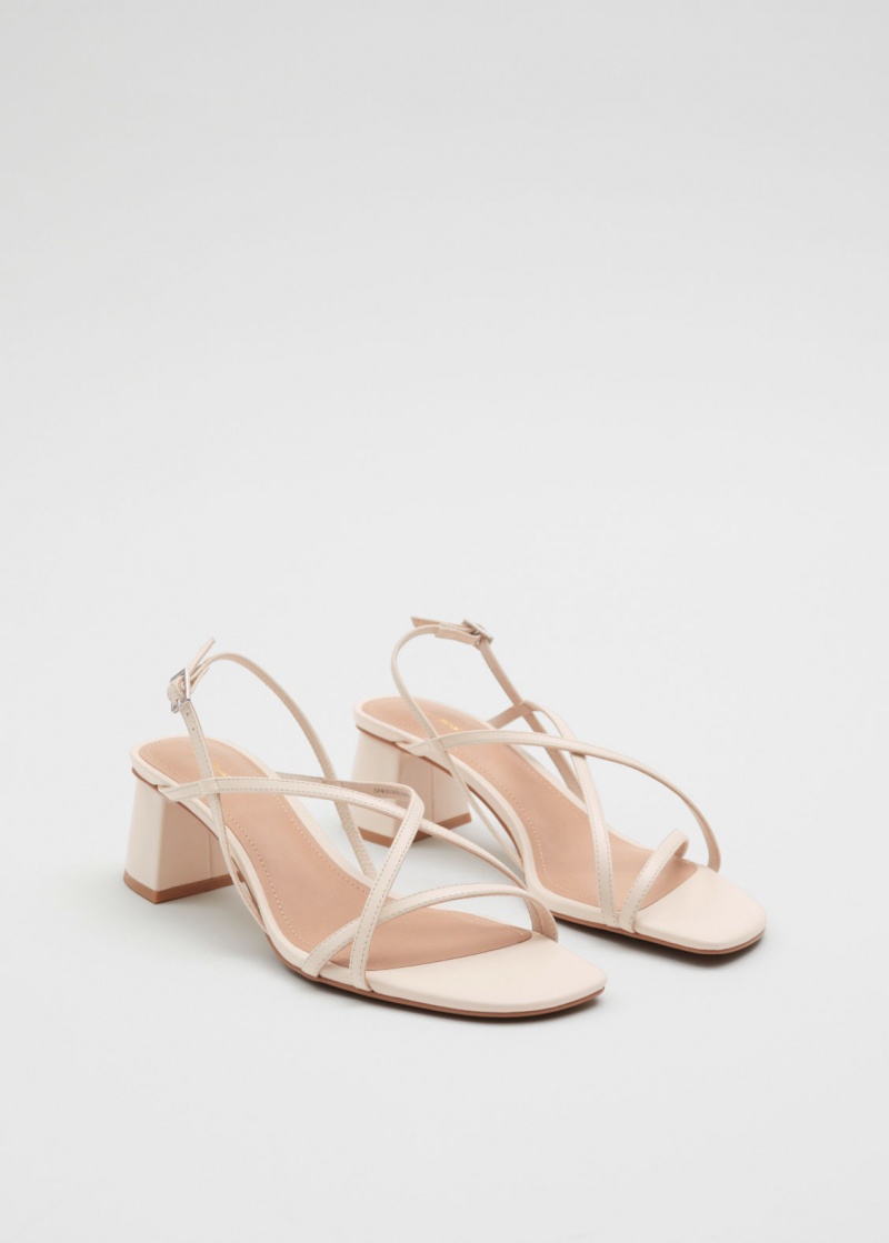 & Other Stories Cinturino Pelle Sandals Gialle Chiaro | NOS-SN114464