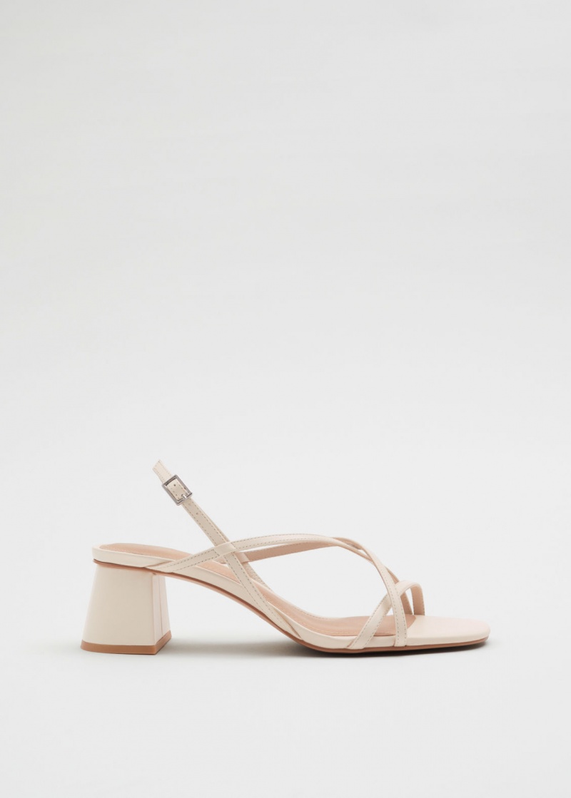 & Other Stories Cinturino Pelle Sandals Gialle Chiaro | NOS-SN114464