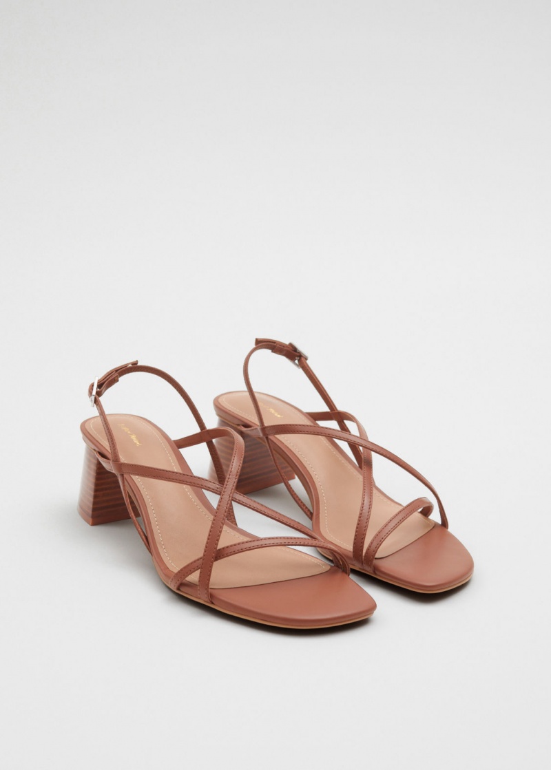 & Other Stories Cinturino Pelle Sandals Marroni | NOS-SN114457