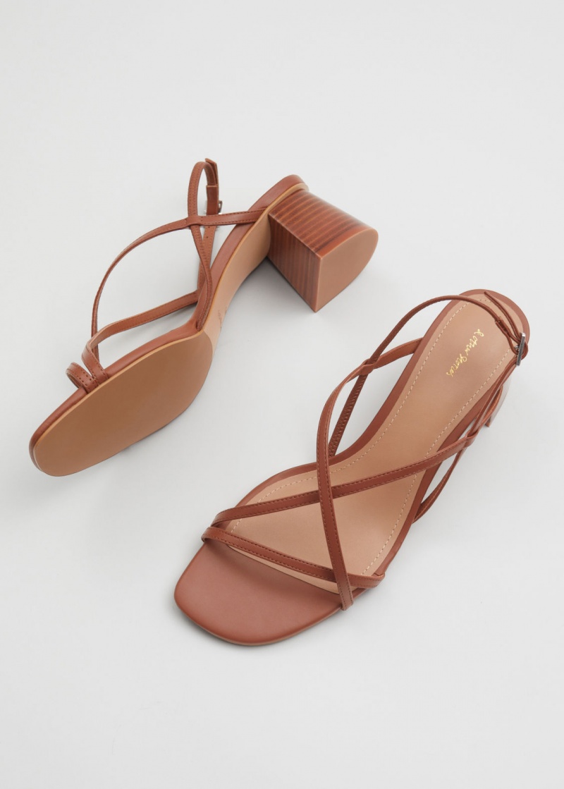 & Other Stories Cinturino Pelle Sandals Marroni | NOS-SN114457